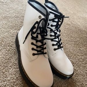 White Doc Marten boots